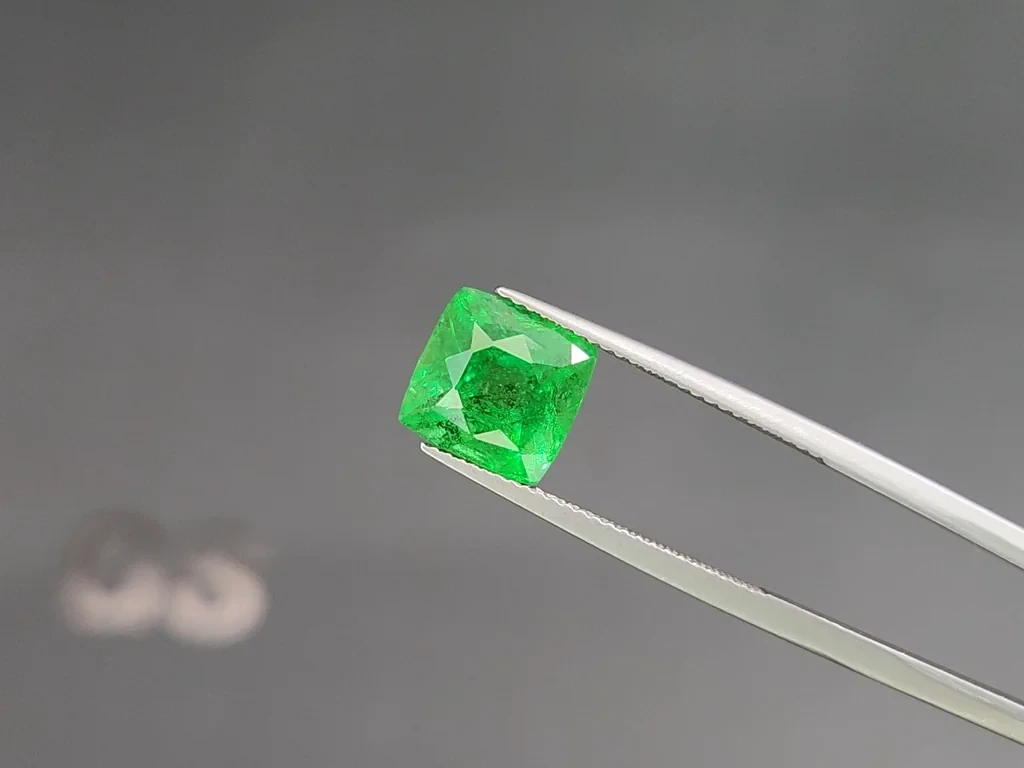 Garnet tsavorite Intense Green cushion cut 5.75 carats, Tanzania  Image №3
