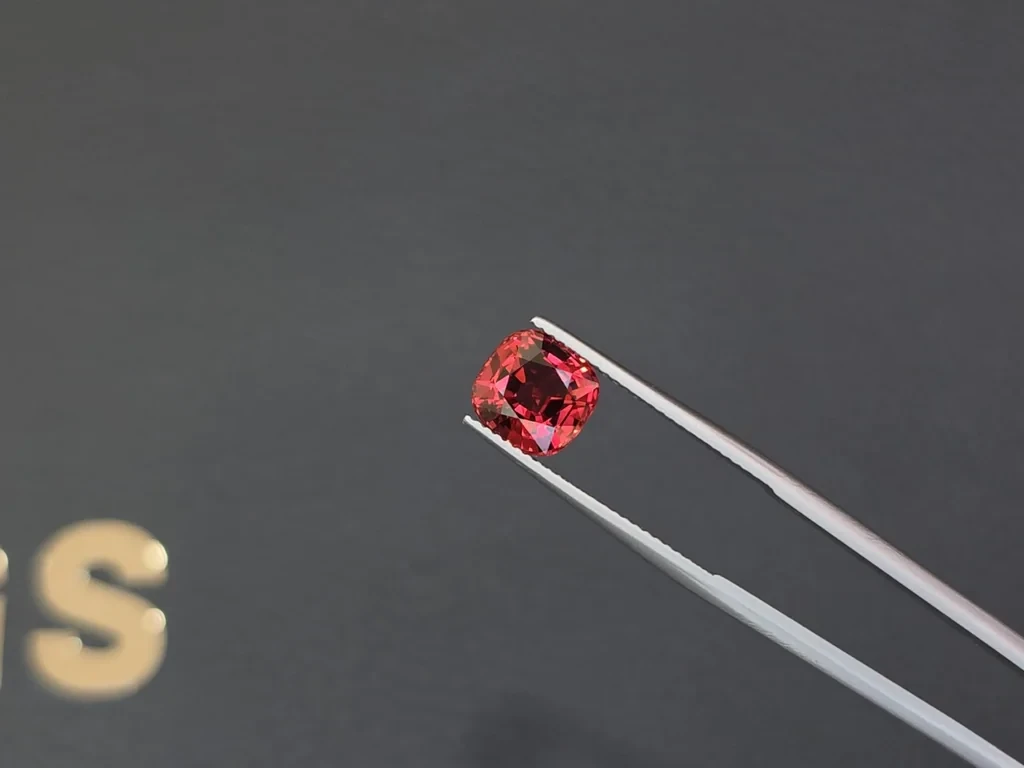 Spinel vivid pink orange with Vibrant proportions cushion cut 3.02 carats, Vietnam Image №3