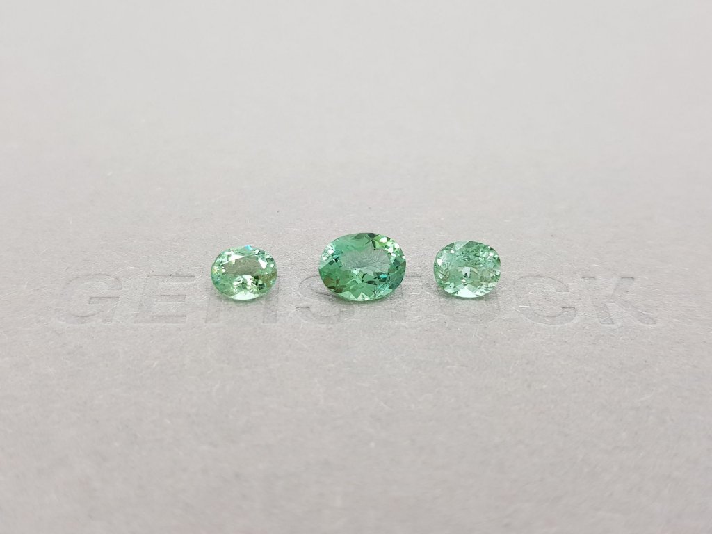 Set of blue-green tourmalines 2.22 ct, Afghanistan Image №2