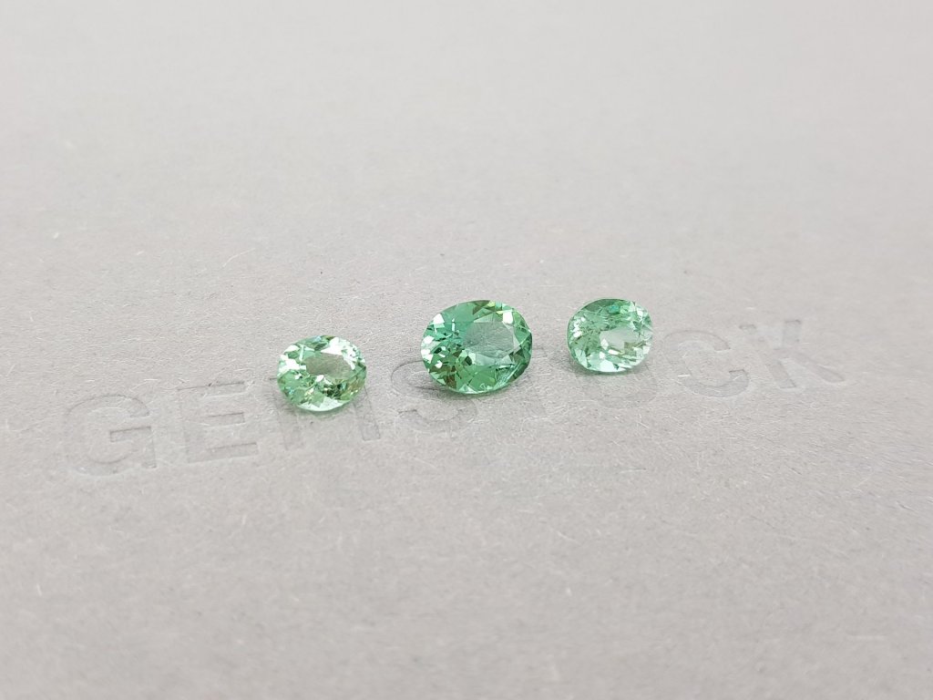 Set of blue-green tourmalines 2.22 ct, Afghanistan Image №3