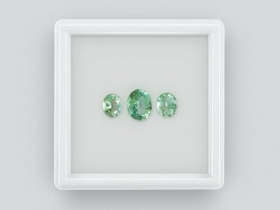 Set of blue-green tourmalines 2.22 ct, Afghanistan photo