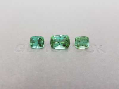 Set of mint tourmalines 7.45 ct photo