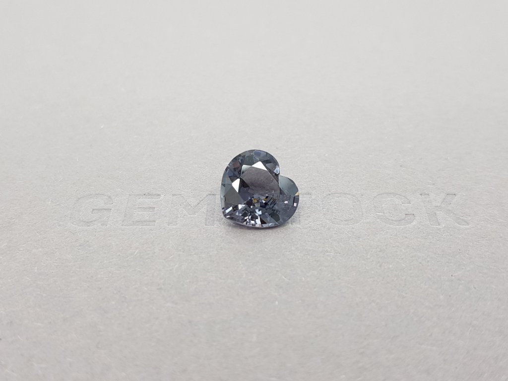 Heart cut gray spinel 3.44 ct, Burma Image №1