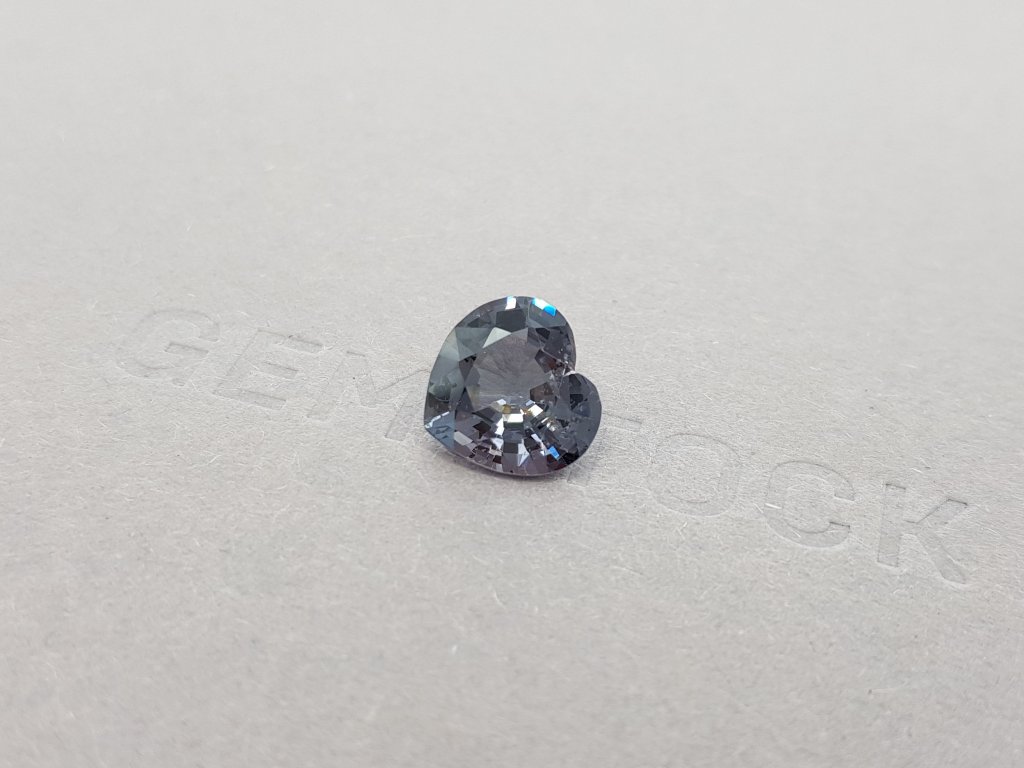 Heart cut gray spinel 3.44 ct, Burma Image №3