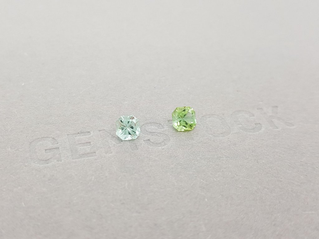 Contrasting pair of radiant cut tourmalines 0.85 ct Image №3