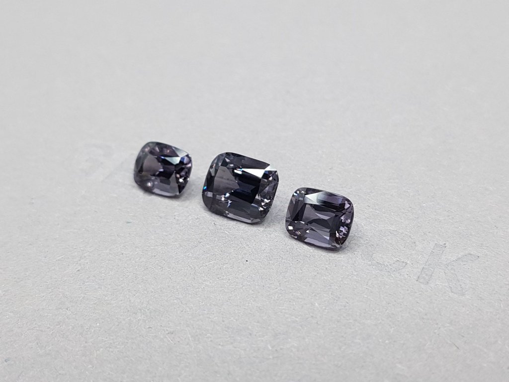 Set of gray spinels 5.42 carats Image №3