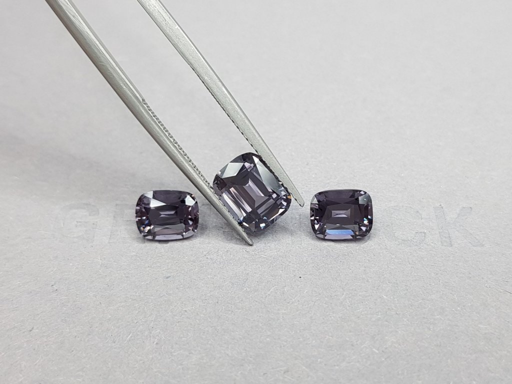 Set of gray spinels 5.42 carats Image №4