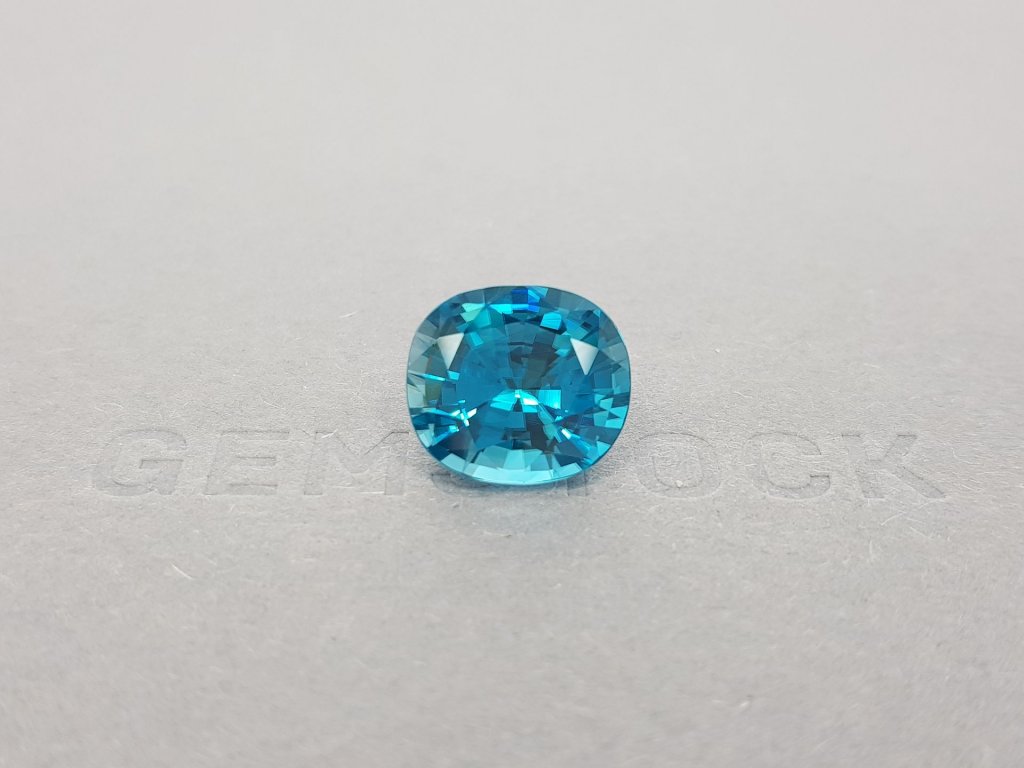 Cushion cut blue zircon 12.41 ct, Cambodia Image №1