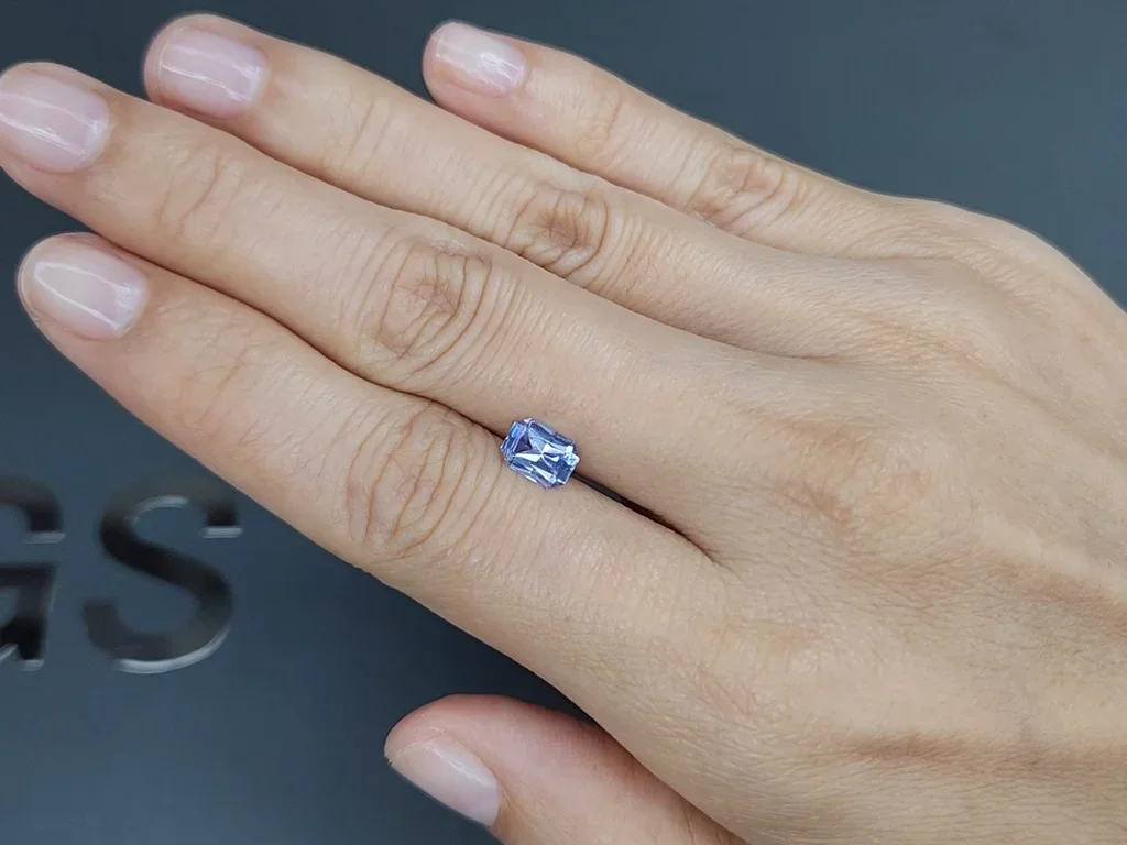 Unheated Pastel Blue sapphire radiant cut 0.94ct Sri Lanka Image №2