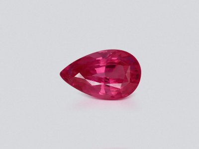 Pink-red Mahenge spinel in pear cut 3.51 carats, Tanzania photo