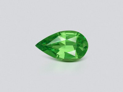 Intense Green tsavorite garnet in pear cut 1.20 carats, Tanzania photo