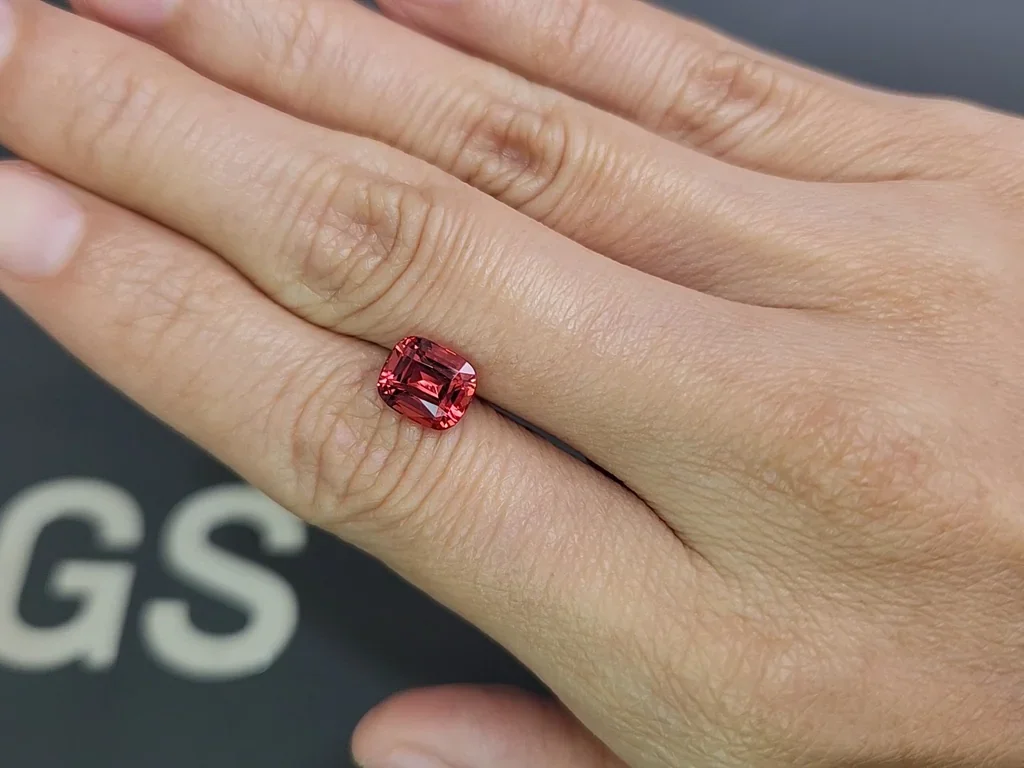 Spinel Mahenge Vibrant pink red cushion cut 2.52 carats, Tanzania Image №2
