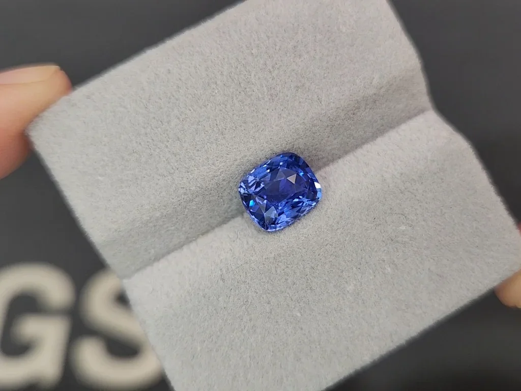 Blue sapphire cushion cut 3.04 carats, Sri Lanka Image №4
