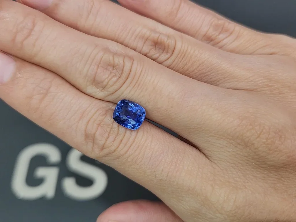 Blue sapphire cushion cut 3.04 carats, Sri Lanka Image №2