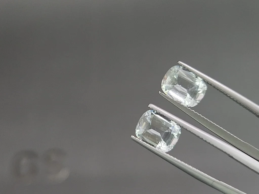 Set of aquamarines cushion cut  6.37 carats, Madagascar Image №4