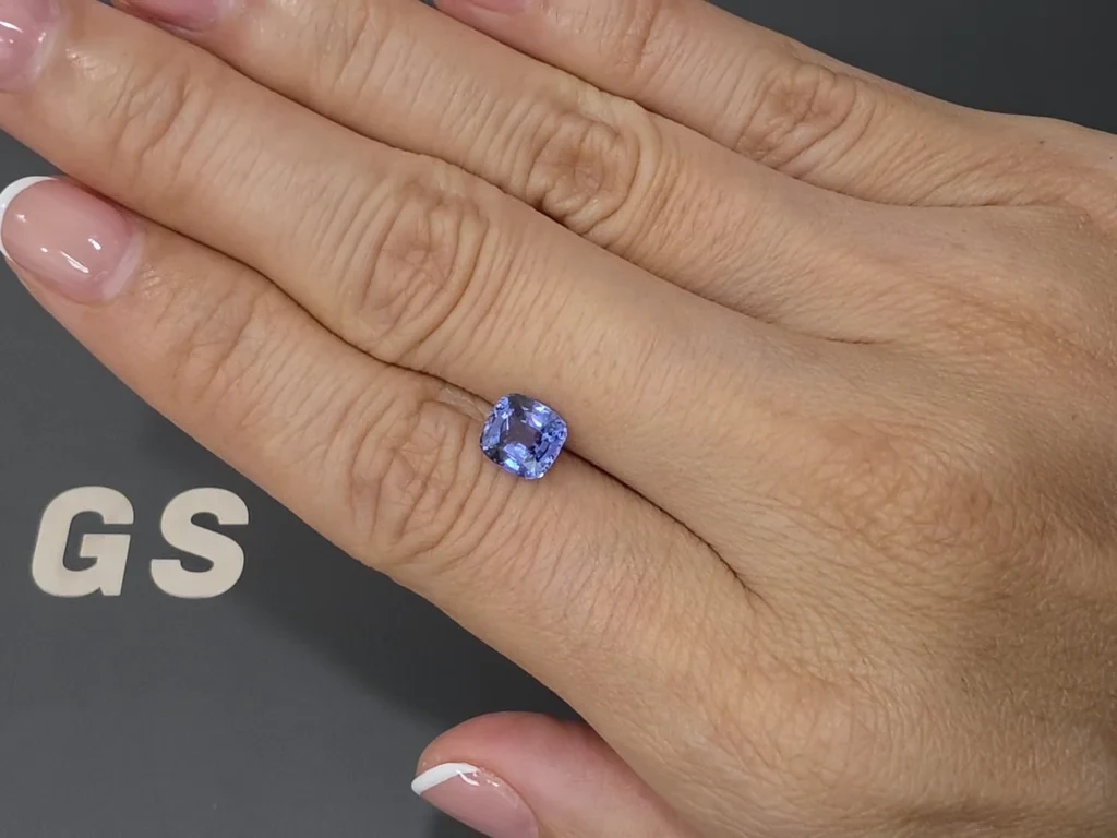 Blue sapphire cushion cut 1.66 carats, Sri Lanka Image №2