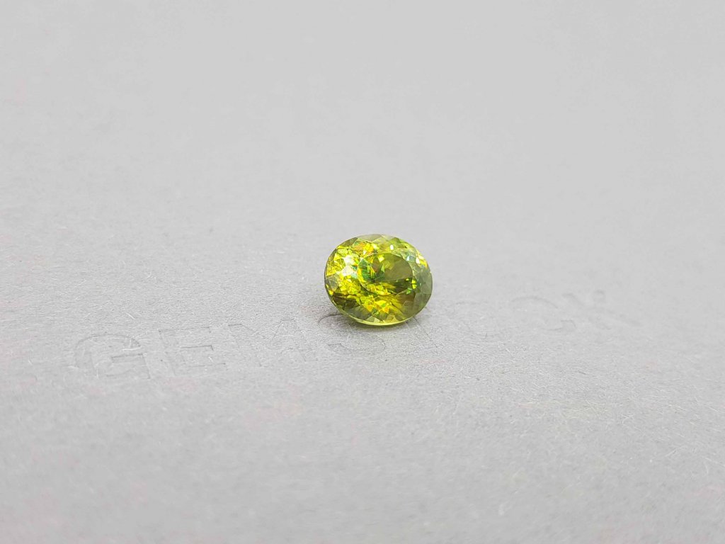 Golden green sphene 3.24 ct from Madagascar Image №4
