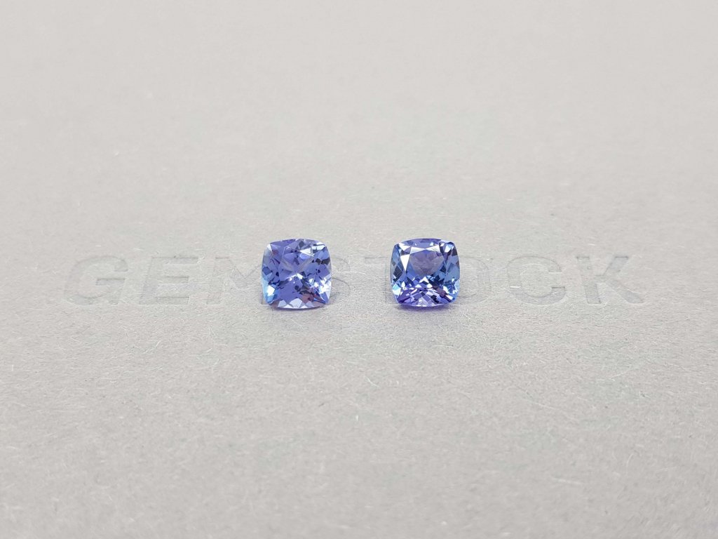Pair of cushion cut tanzanites 1.97 ct Image №1
