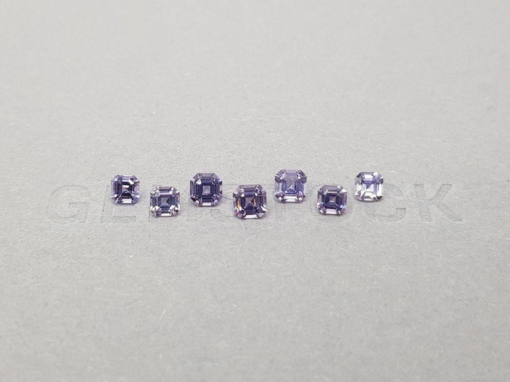 Burmese purple spinel set 1.86 ct Image №1