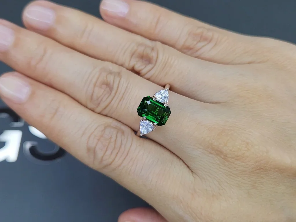 Vivid green tsavorite garnet in octagon cut 2.56 carats, Tanzania  Image №5
