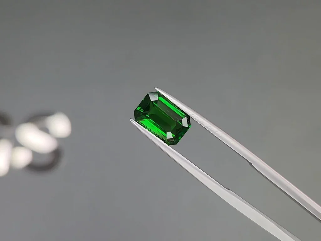 Vivid green tsavorite garnet in octagon cut 2.56 carats, Tanzania  Image №3