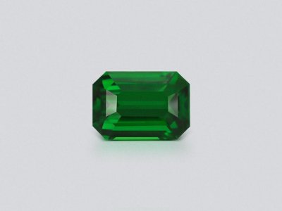 Vivid green tsavorite garnet in octagon cut 2.56 carats, Tanzania  photo