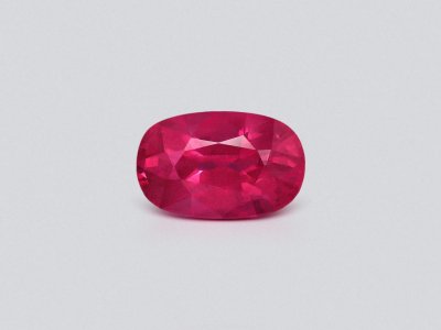 Vivid Red-Pink Mahenge spinel in cushion cut 4.12 carats, Tanzania photo