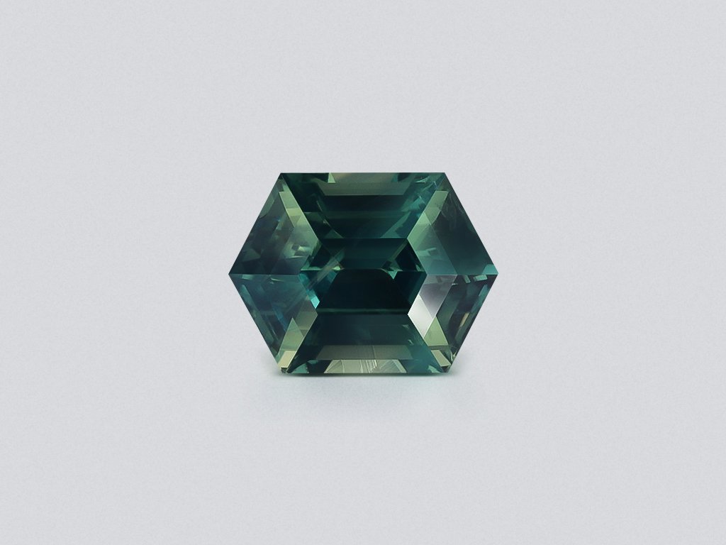 SapphireTeal hexagon cut 1.20 carts, Madagascar Image №1