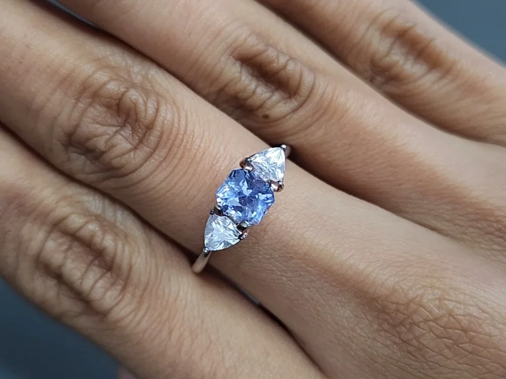 Unheated sapphire Pastel Blue radiant cut 1.51 carats, Sri Lanka  Image №5