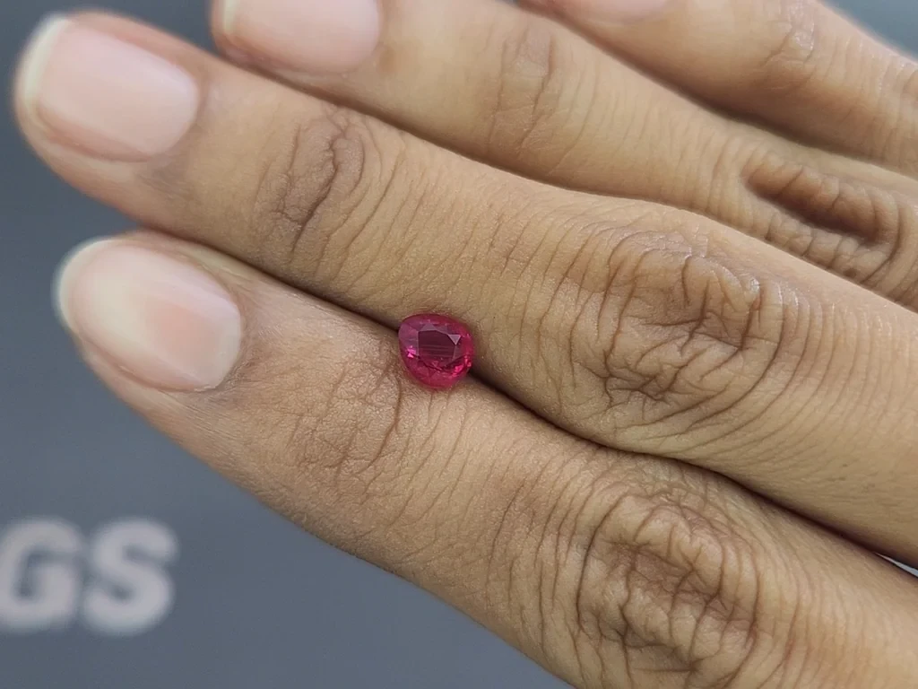 Ruby red pink pear cut 1.04 carats, Madagascar Image №2