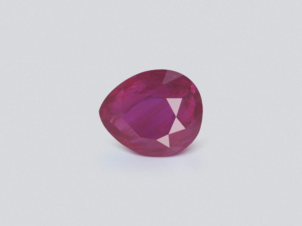 Ruby red pink pear cut 1.04 carats, Madagascar Image №1