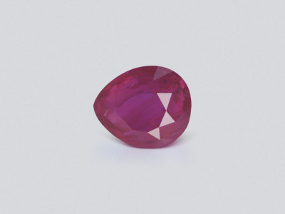 Ruby red pink pear cut 1.04 carats, Madagascar photo