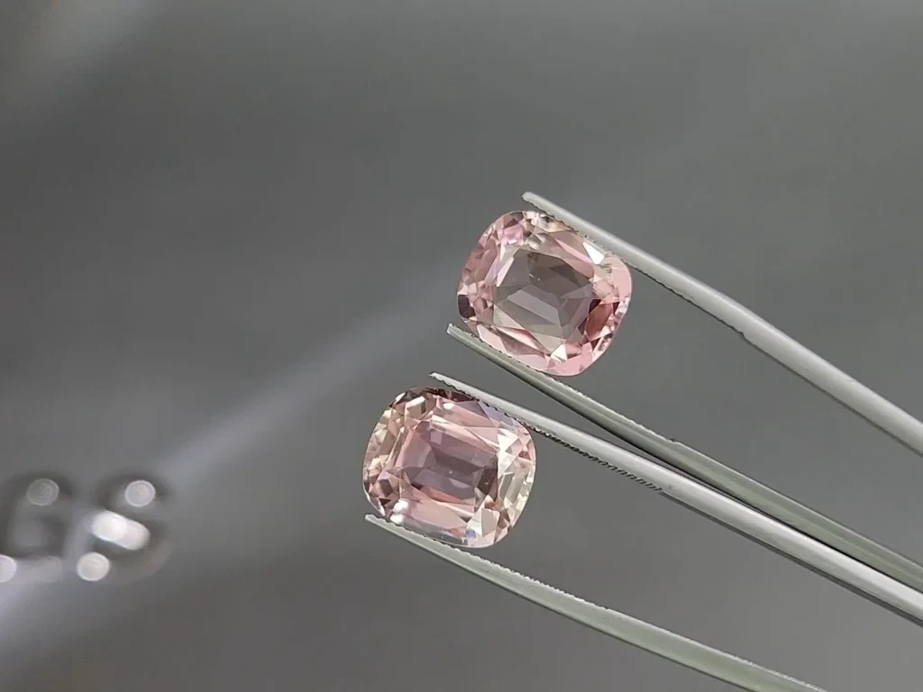 Pair of tourmalines Baby Pink cushion cut 17.92 carats, Colombia Image №3