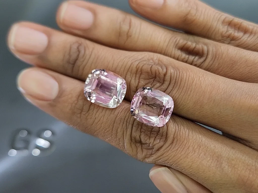 Pair of tourmalines Baby Pink cushion cut 17.92 carats, Colombia Image №2
