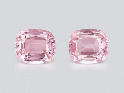 Pair of tourmalines Baby Pink cushion cut 17.92 carats, Colombia photo