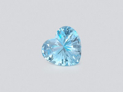 Topaz Sky Blue precision heart shape 4.00 carats, Madagascar photo