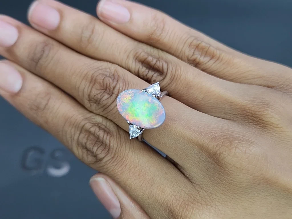 Opal oval cut 6.89 carats, Australia Image №5