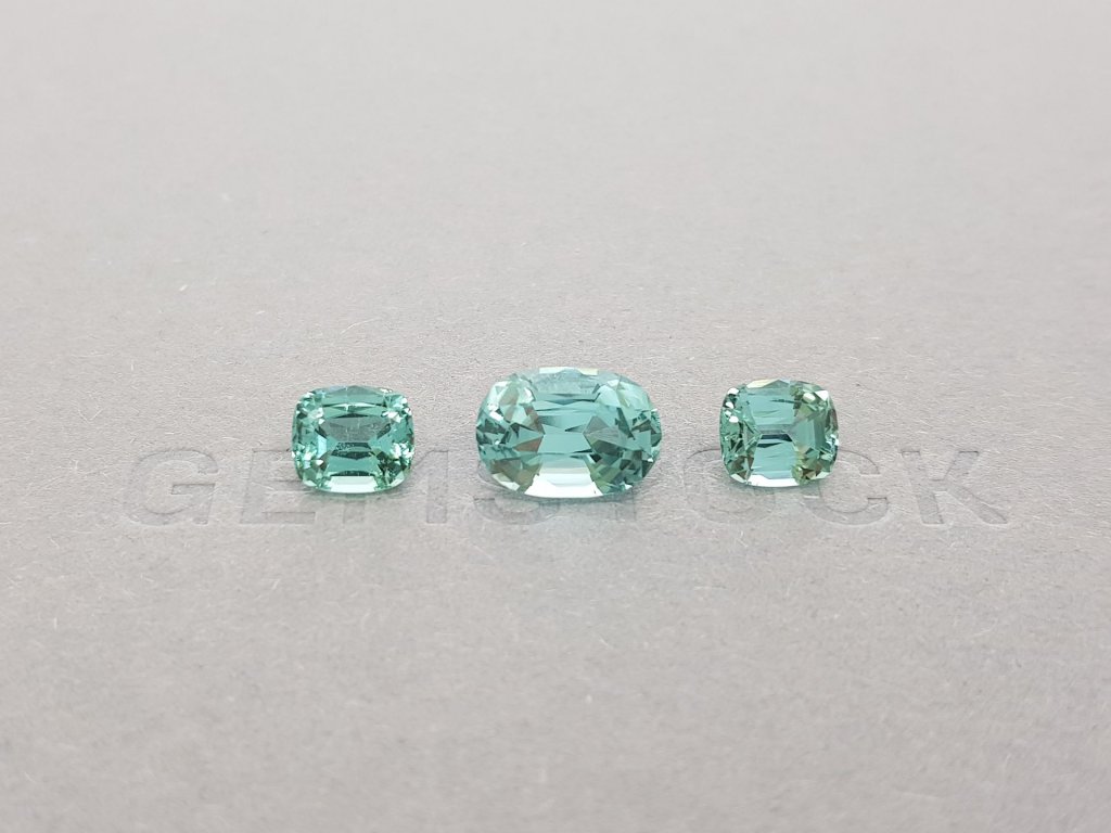 5.92 carat blue-green tourmaline set, Afghanistan Image №2
