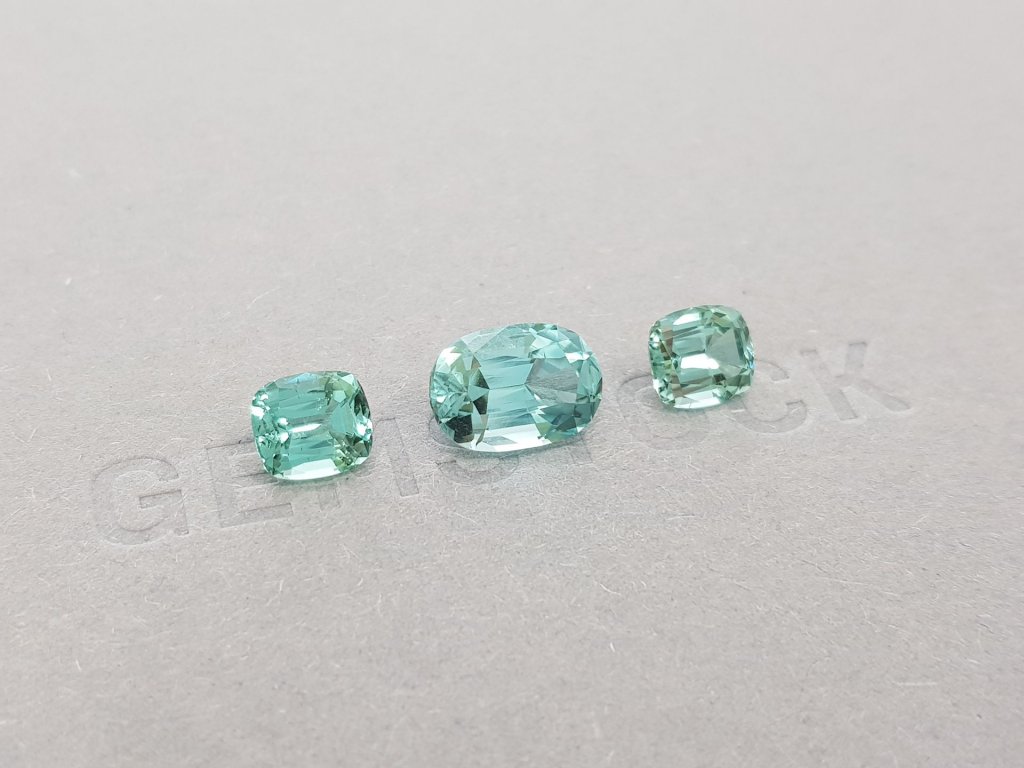 5.92 carat blue-green tourmaline set, Afghanistan Image №4