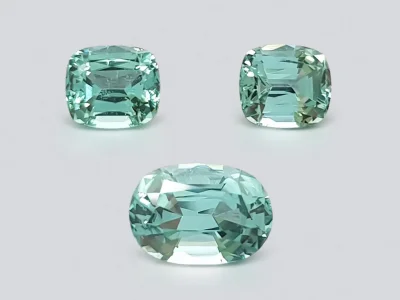 5.92 carat blue-green tourmaline set, Afghanistan photo