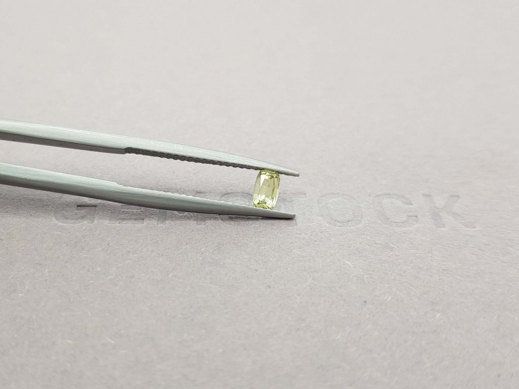 Unheated greenish-yellow cushion cut sapphire 0.33 ct Image №5