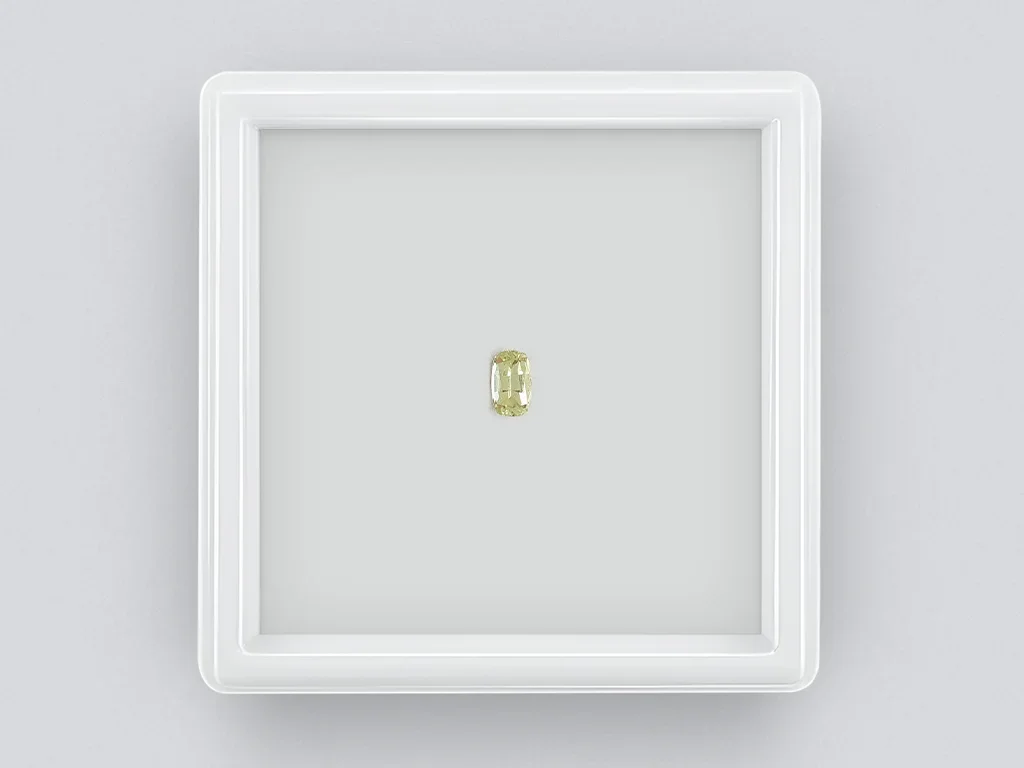 Unheated greenish-yellow cushion cut sapphire 0.33 ct Image №1