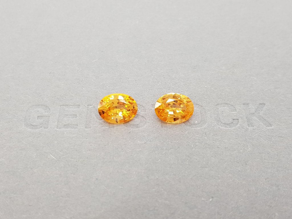 Pair of Spessartines Fanta oval cut 2.85 ct Image №2