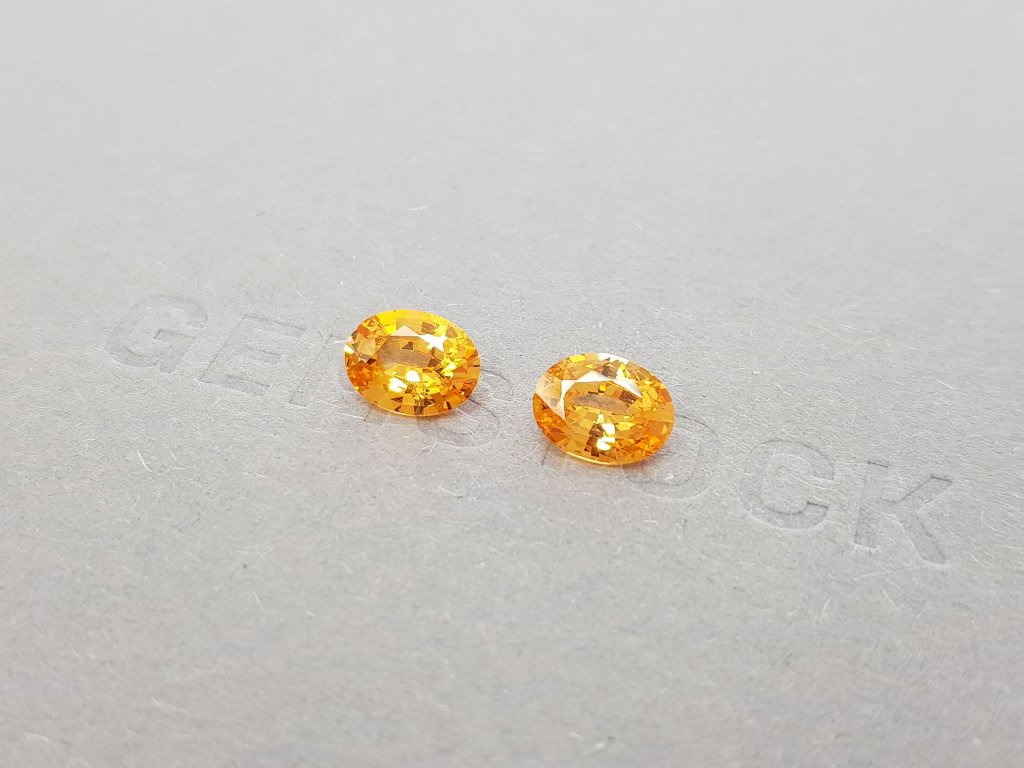 Pair of Spessartines Fanta oval cut 2.85 ct Image №4