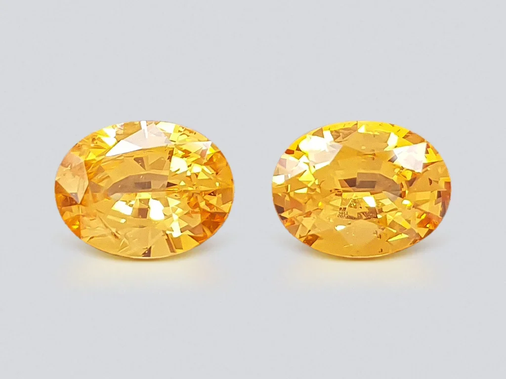 Pair of Spessartines Fanta oval cut 2.85 ct Image №1