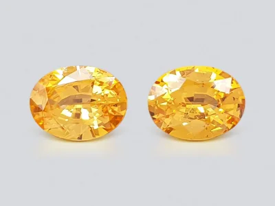 Pair of Spessartines Fanta oval cut 2.85 ct photo