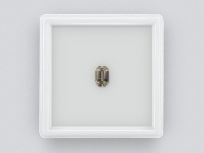 Green prasiolite (Green Quartz) precision cut octagon 0.62 carats, Africa photo
