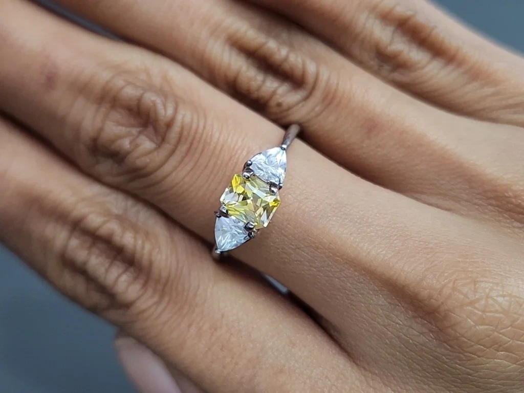 Sapphire Bi-color radiant cut 1.05 carats, Sri Lanka Image №5