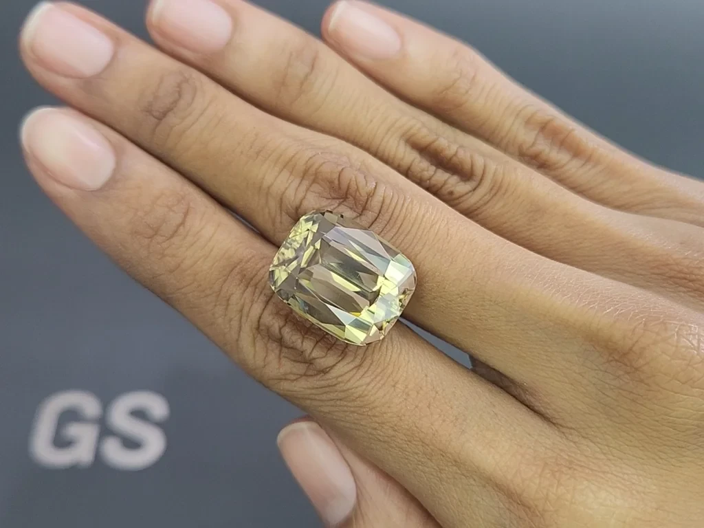 Large zircon cushion cut 32.06 carats, Tanzania Image №2