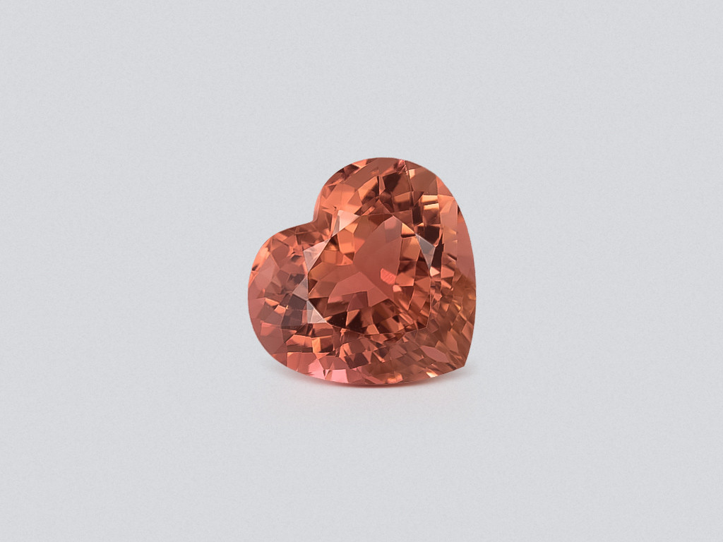 Orange tourmaline heart shape 14.29 carats, Africa Image №1